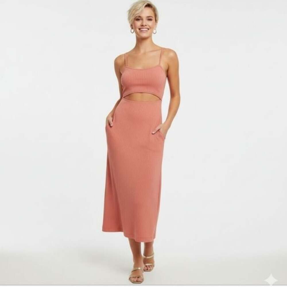 NWT Heart and Hips Orange Cut Out Maxi Dress